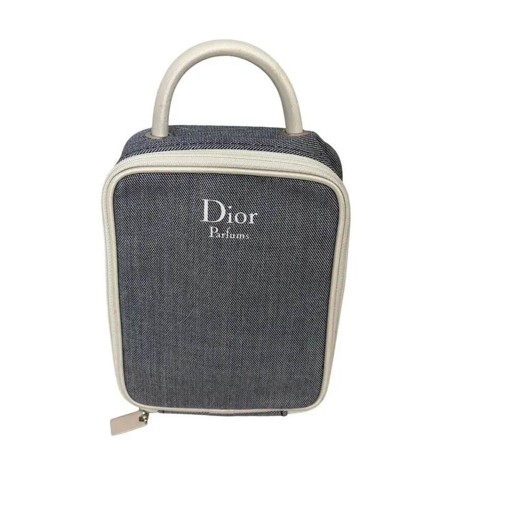 Dior Parfums Denim Vanity Toiletry Pouch Denim Style Cosmetic Case